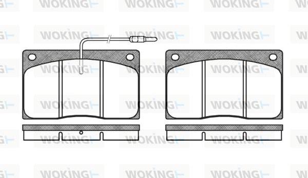 Woking P1443.02 - Комплект спирачно феродо, дискови спирачки vvparts.bg