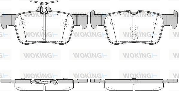 Woking P14513.42 - Комплект спирачно феродо, дискови спирачки vvparts.bg