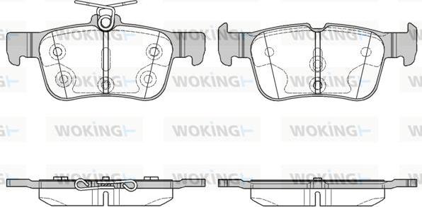 Woking P14513.00 - Комплект спирачно феродо, дискови спирачки vvparts.bg