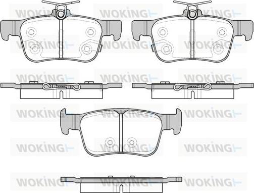 Woking P14513.32 - Комплект спирачно феродо, дискови спирачки vvparts.bg
