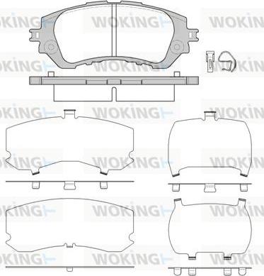 Woking P14583.00 - Комплект спирачно феродо, дискови спирачки vvparts.bg