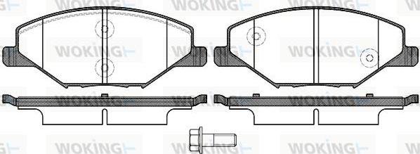 Woking P14533.00 - Комплект спирачно феродо, дискови спирачки vvparts.bg
