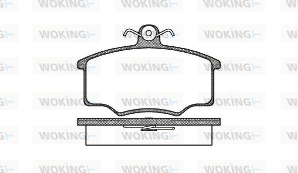 Woking P1463.00 - Комплект спирачно феродо, дискови спирачки vvparts.bg