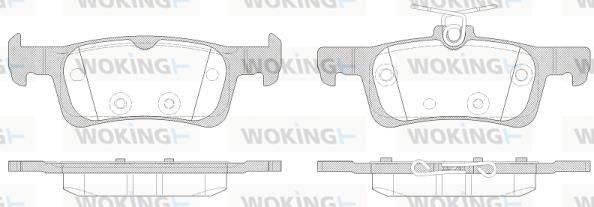 Woking P14633.00 - Комплект спирачно феродо, дискови спирачки vvparts.bg