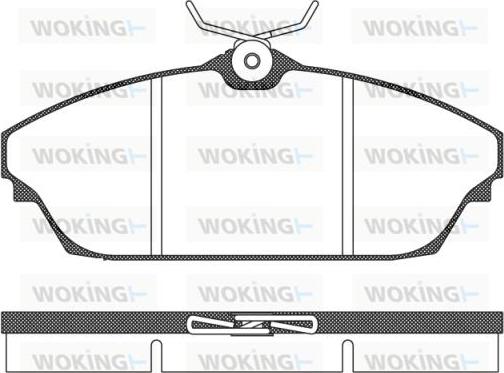 Woking P14043.00 - Комплект спирачно феродо, дискови спирачки vvparts.bg