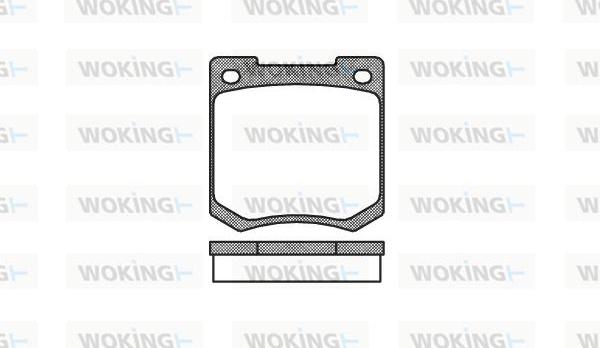 Woking P1403.00 - Комплект спирачно феродо, дискови спирачки vvparts.bg