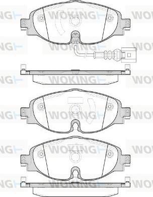 Woking P14153.01 - Комплект спирачно феродо, дискови спирачки vvparts.bg