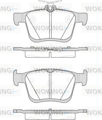 Woking P14163.00 - Комплект спирачно феродо, дискови спирачки vvparts.bg