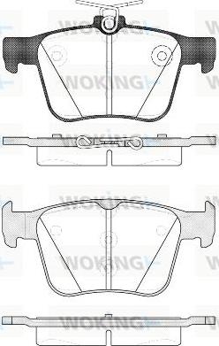 Woking P14163.10 - Комплект спирачно феродо, дискови спирачки vvparts.bg