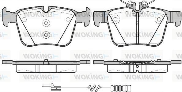 Woking P14163.20 - Комплект спирачно феродо, дискови спирачки vvparts.bg