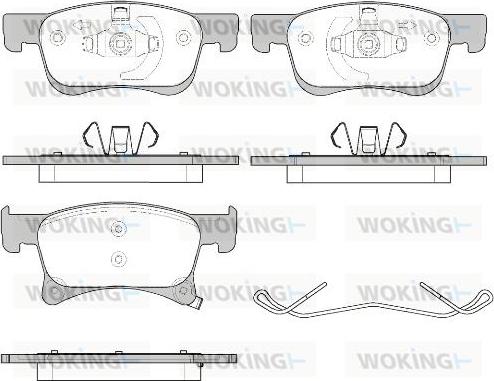 Woking P14803.02 - Комплект спирачно феродо, дискови спирачки vvparts.bg