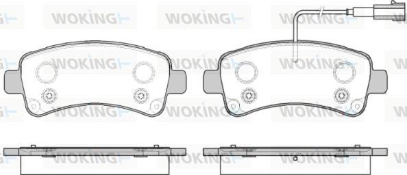 Woking P14883.02 - Комплект спирачно феродо, дискови спирачки vvparts.bg