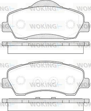 Woking P14303.00 - Комплект спирачно феродо, дискови спирачки vvparts.bg