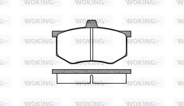 Woking P1433.00 - Комплект спирачно феродо, дискови спирачки vvparts.bg