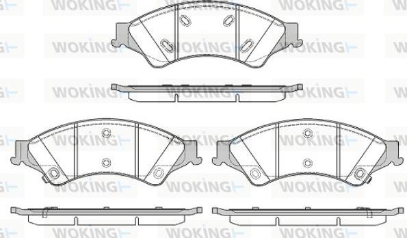 Woking P14243.02 - Комплект спирачно феродо, дискови спирачки vvparts.bg