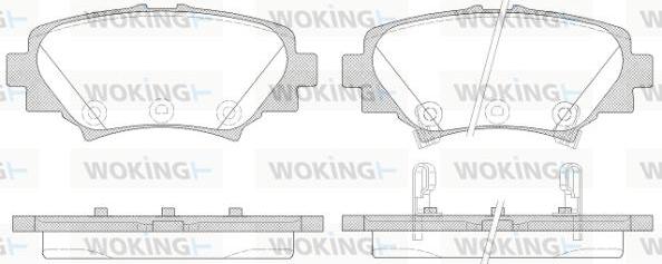 Woking P14703.02 - Комплект спирачно феродо, дискови спирачки vvparts.bg