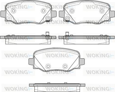 Woking P14783.02 - Комплект спирачно феродо, дискови спирачки vvparts.bg