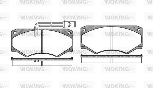 Woking P1473.22 - Комплект спирачно феродо, дискови спирачки vvparts.bg