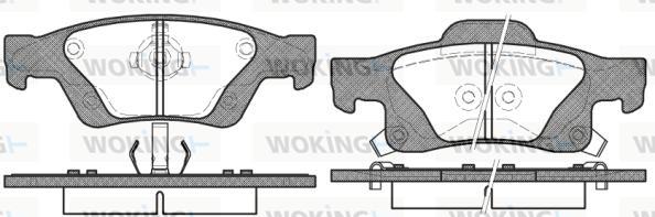Woking P15463.02 - Комплект спирачно феродо, дискови спирачки vvparts.bg