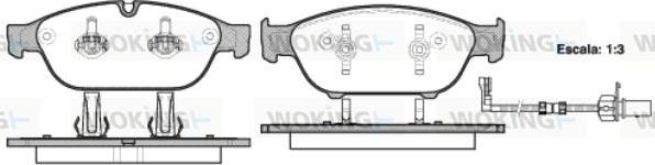 Woking P15413.02 - Комплект спирачно феродо, дискови спирачки vvparts.bg