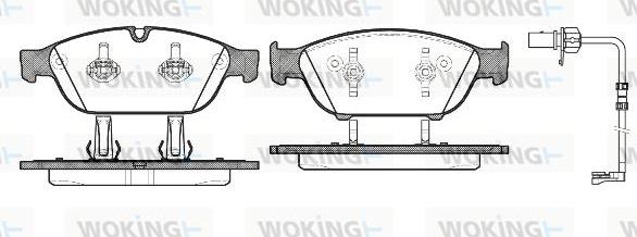 Woking P15413.12 - Комплект спирачно феродо, дискови спирачки vvparts.bg