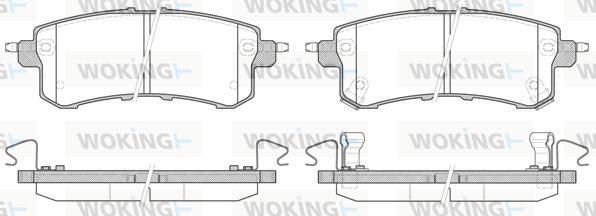 Woking P15473.02 - Комплект спирачно феродо, дискови спирачки vvparts.bg