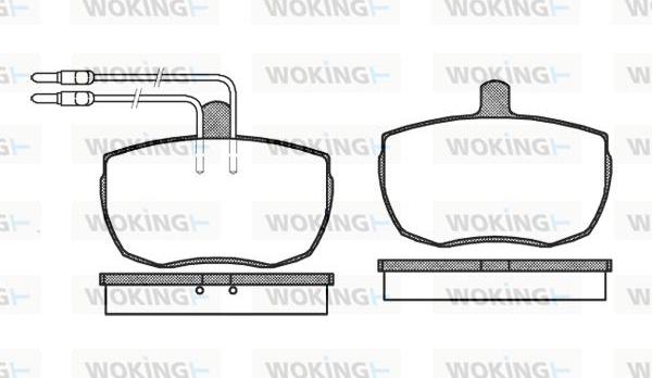 Woking P1563.04 - Комплект спирачно феродо, дискови спирачки vvparts.bg
