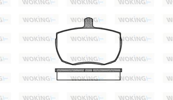Woking P1563.00 - Комплект спирачно феродо, дискови спирачки vvparts.bg