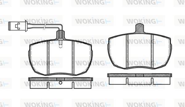 Woking P1563.11 - Комплект спирачно феродо, дискови спирачки vvparts.bg
