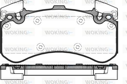 Woking P15633.00 - Комплект спирачно феродо, дискови спирачки vvparts.bg