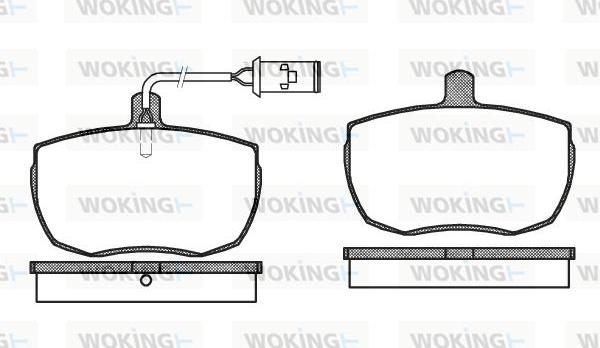 Woking P1563.22 - Комплект спирачно феродо, дискови спирачки vvparts.bg