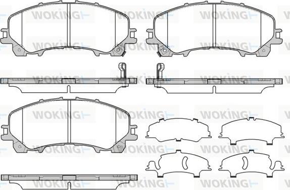 Woking P15073.12 - Комплект спирачно феродо, дискови спирачки vvparts.bg