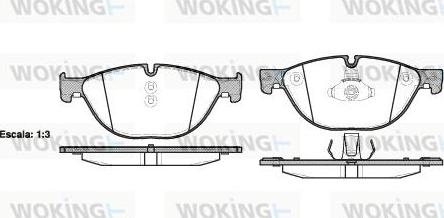 Woking P15143.00 - Комплект спирачно феродо, дискови спирачки vvparts.bg