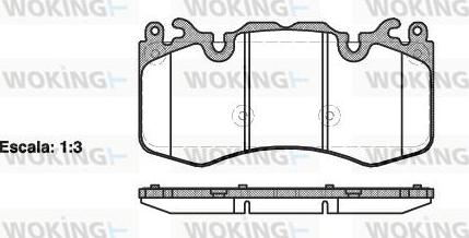 Woking P15103.00 - Комплект спирачно феродо, дискови спирачки vvparts.bg