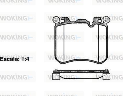 Woking P15133.00 - Комплект спирачно феродо, дискови спирачки vvparts.bg