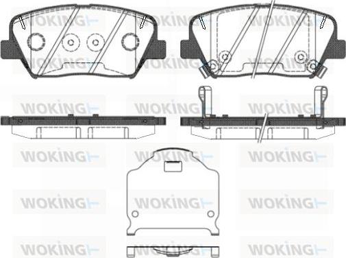 Woking P15123.02 - Комплект спирачно феродо, дискови спирачки vvparts.bg