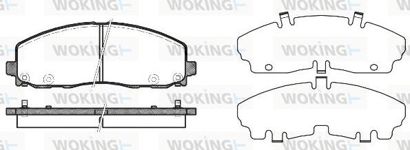 Woking P15843.04 - Комплект спирачно феродо, дискови спирачки vvparts.bg