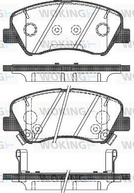 Woking P15883.02 - Комплект спирачно феродо, дискови спирачки vvparts.bg