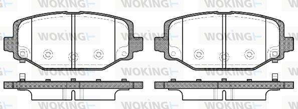 Woking P15833.04 - Комплект спирачно феродо, дискови спирачки vvparts.bg