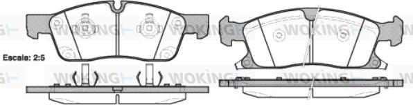 Woking P15303.02 - Комплект спирачно феродо, дискови спирачки vvparts.bg