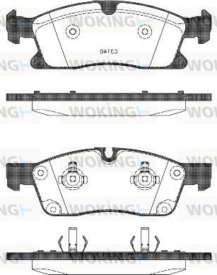 Woking P15303.10 - Комплект спирачно феродо, дискови спирачки vvparts.bg