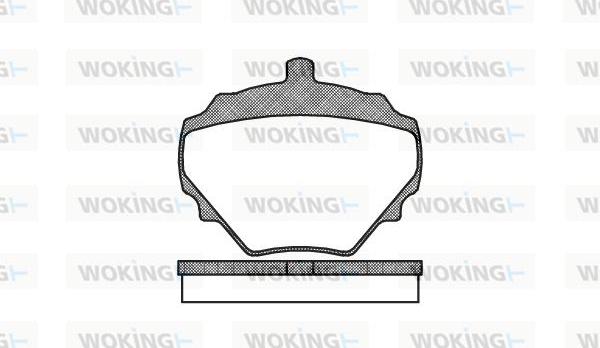 Woking P1523.10 - Комплект спирачно феродо, дискови спирачки vvparts.bg