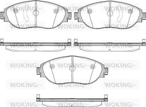 Woking P15703.00 - Комплект спирачно феродо, дискови спирачки vvparts.bg