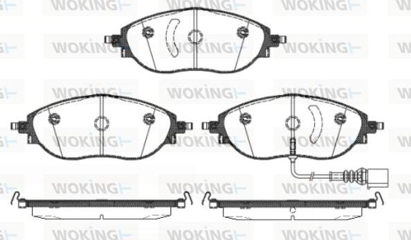 Woking P15703.01 - Комплект спирачно феродо, дискови спирачки vvparts.bg