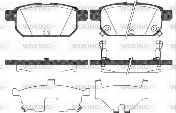 Woking P15713.02 - Комплект спирачно феродо, дискови спирачки vvparts.bg
