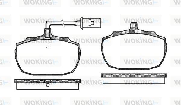 Woking P1573.02 - Комплект спирачно феродо, дискови спирачки vvparts.bg