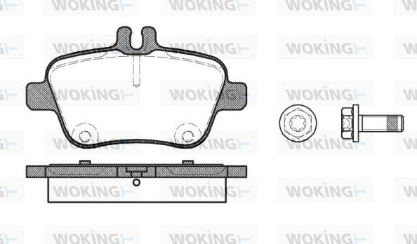 Woking P15773.00 - Комплект спирачно феродо, дискови спирачки vvparts.bg