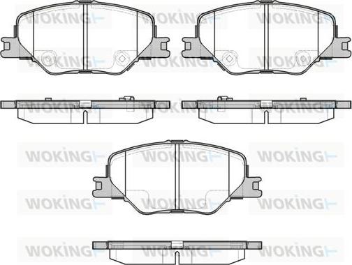 Woking P16953.02 - Комплект спирачно феродо, дискови спирачки vvparts.bg