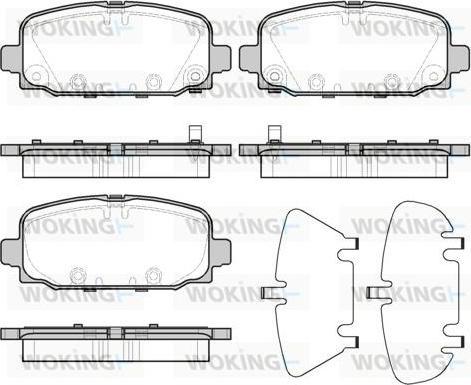 Woking P16963.02 - Комплект спирачно феродо, дискови спирачки vvparts.bg