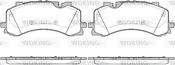 Woking P16443.00 - Комплект спирачно феродо, дискови спирачки vvparts.bg